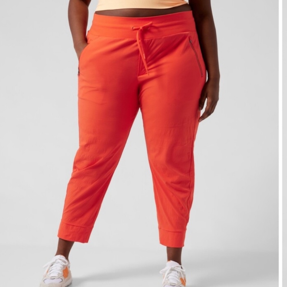 Athleta NWT Trekkie North Jogger Pant Orange‎ Size 20